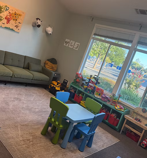 A welcoming visitation room at Parenting Time Solutions
